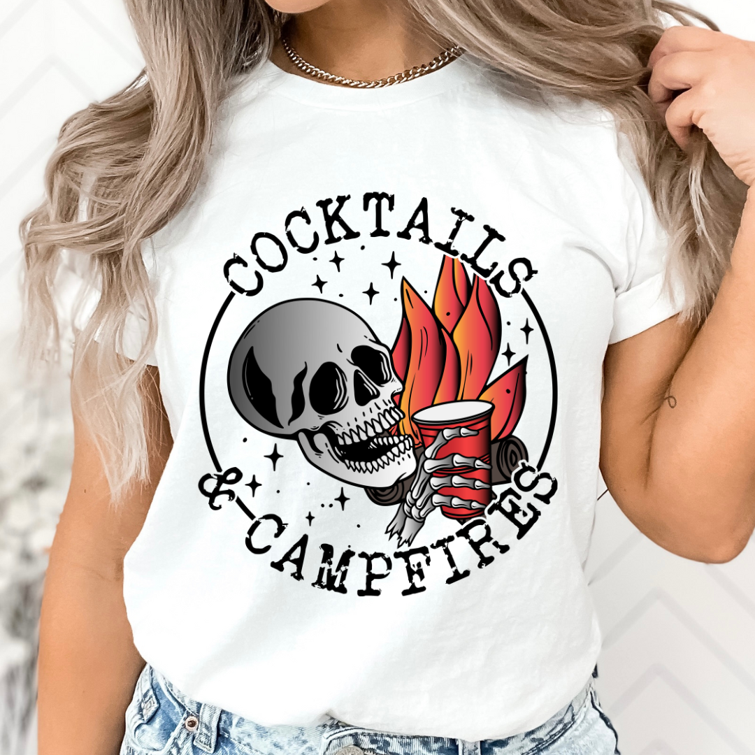 Cocktails & Campfires - DTF TRANSFER New Design