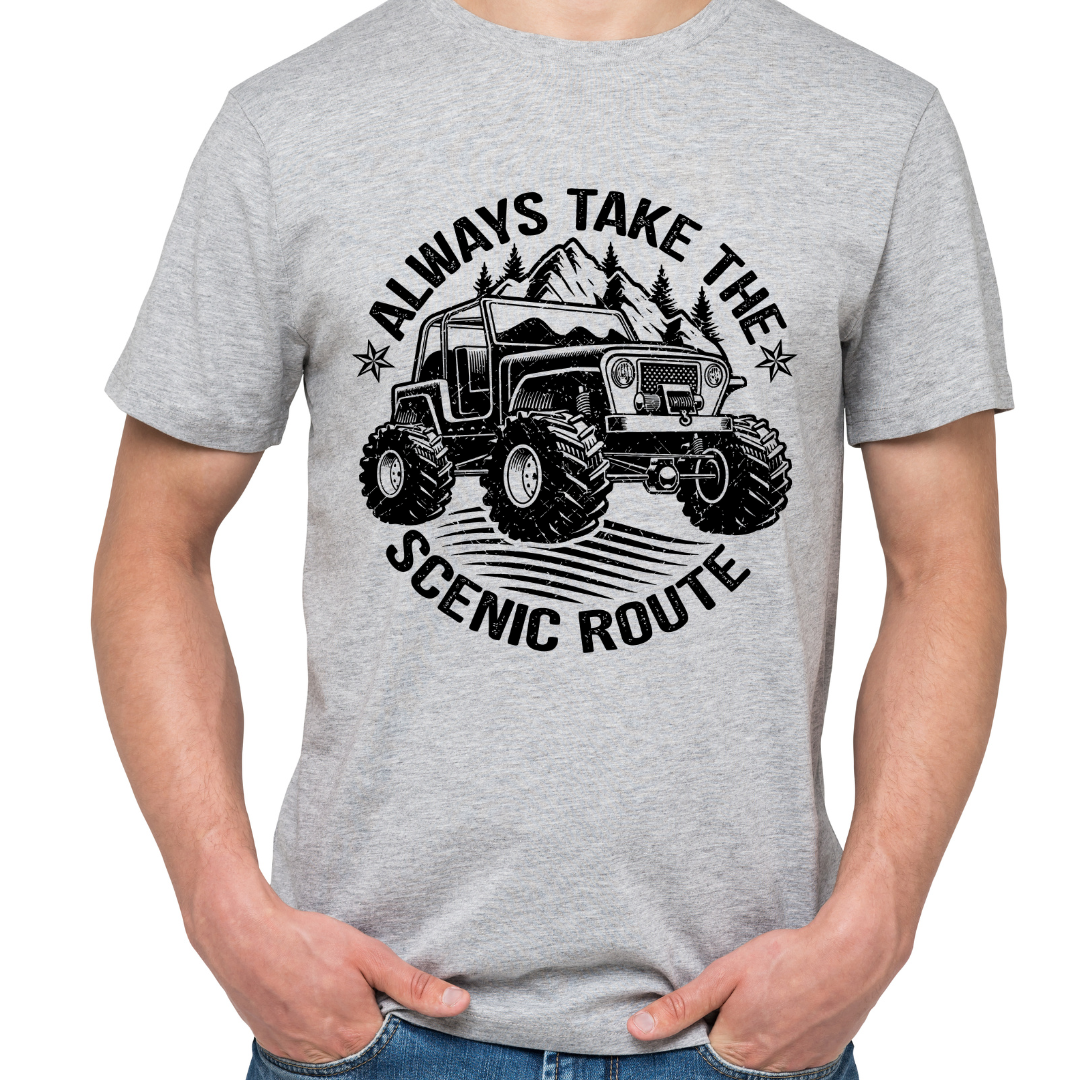 Always Take The Scenic Route - DTF TRANSFER New Design