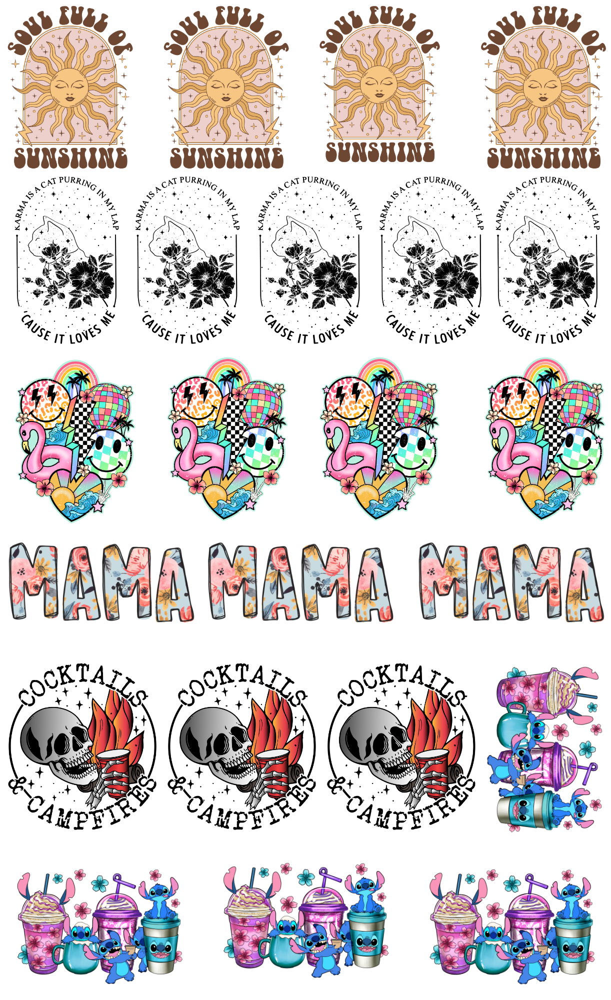 DOUBLE SIDED CUSTOM UV DTF GANGSHEET - MIN ORDER 2