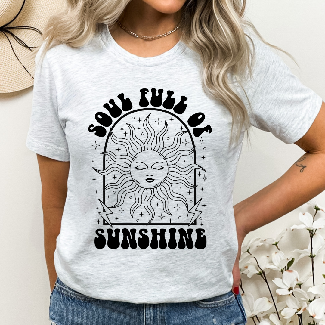 Soul Full Of Sunshine Black - DTF TRANSFER New Design