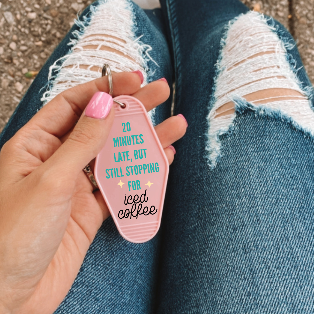 20 Minutes Late UV DTF MOTEL KEY STICKER