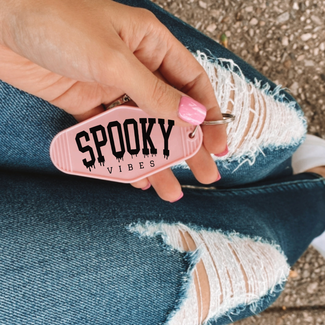 Spooky Vibes UV DTF MOTEL KEY STICKER