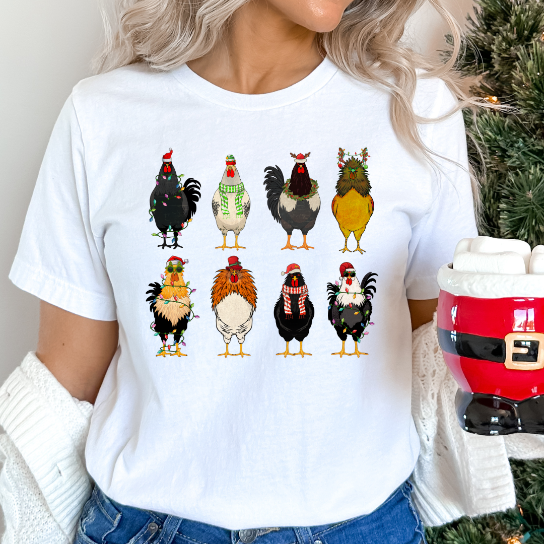 Christmas Chickens - DTF TRANSFER New Design