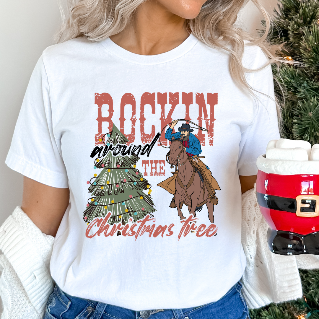 Rockin Around The Christmas Tree - DTF TRANSFER New Design