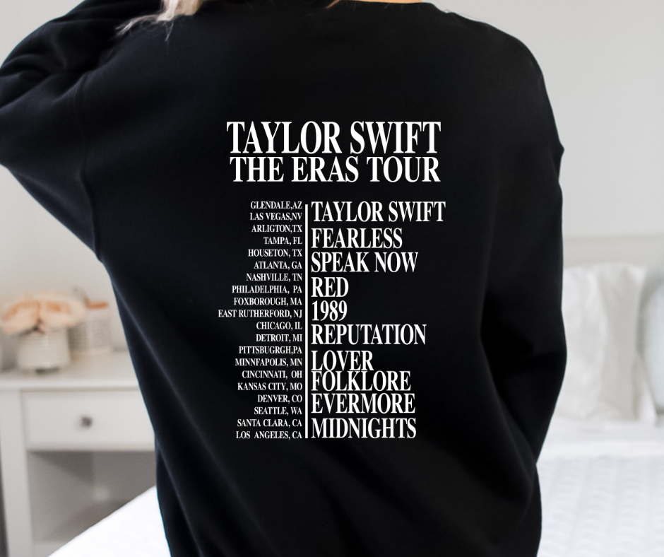 Eras Tour Concert List - DTF TRANSFER New Design