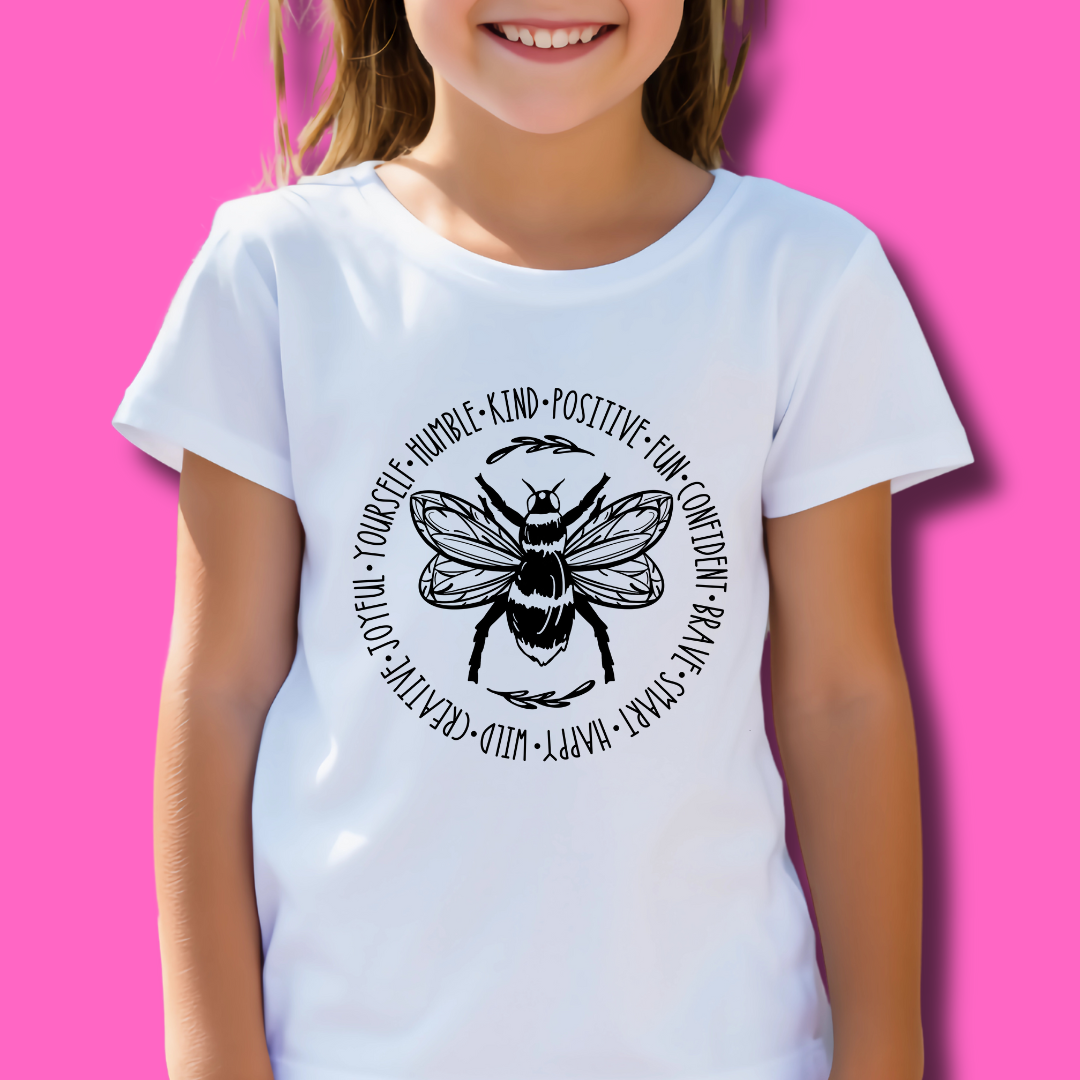 Bee Humble Kind Positive Kids DTF TRANSFER