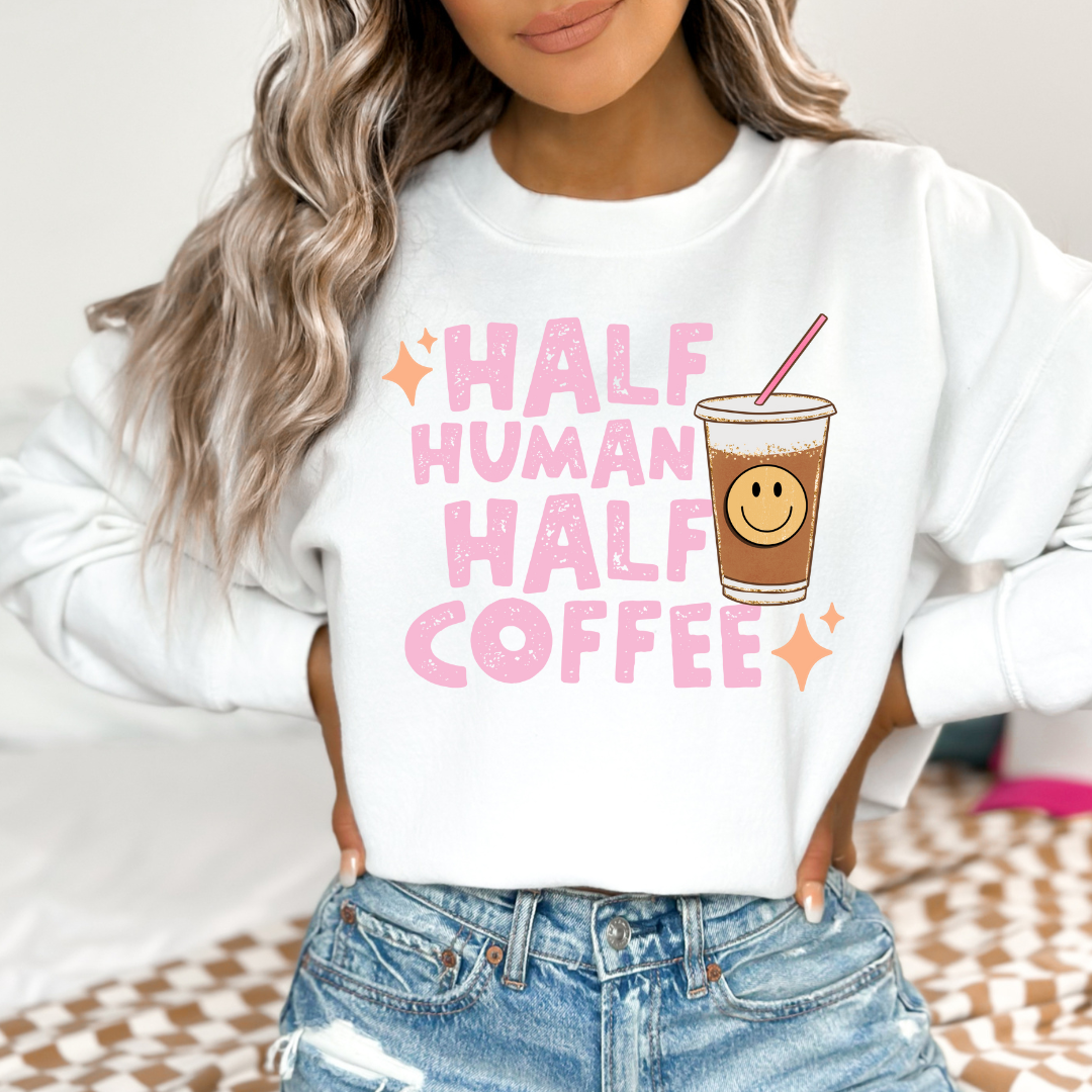 Half Human Half Coffee DTF TRANSFER