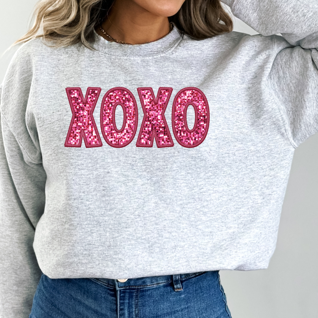 Faux Sequin XOXO READY TO PRESS DTF TRANSFER