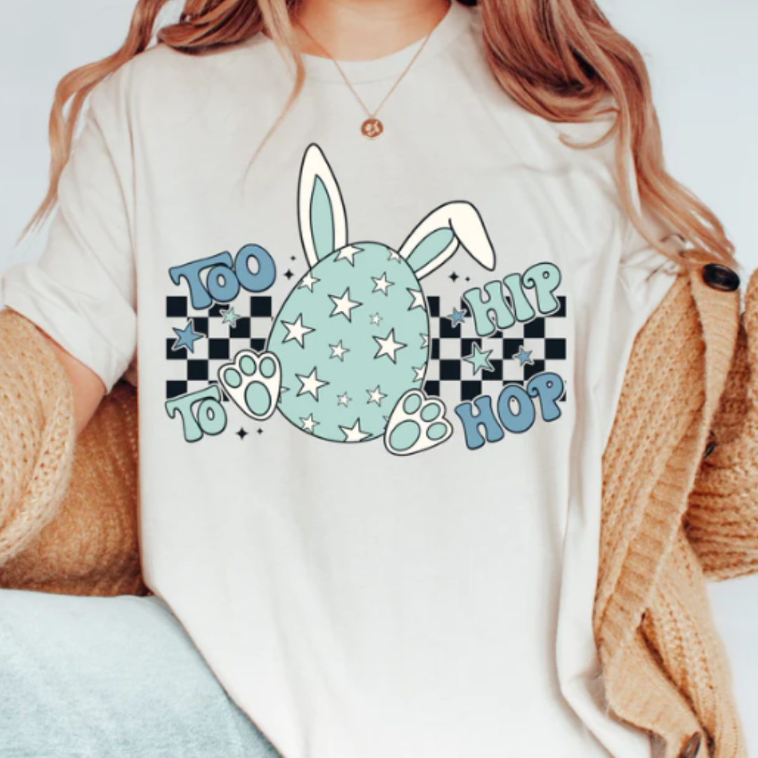 Too Hip To Hop Blue READY TO PRESS DTF TRANSFER