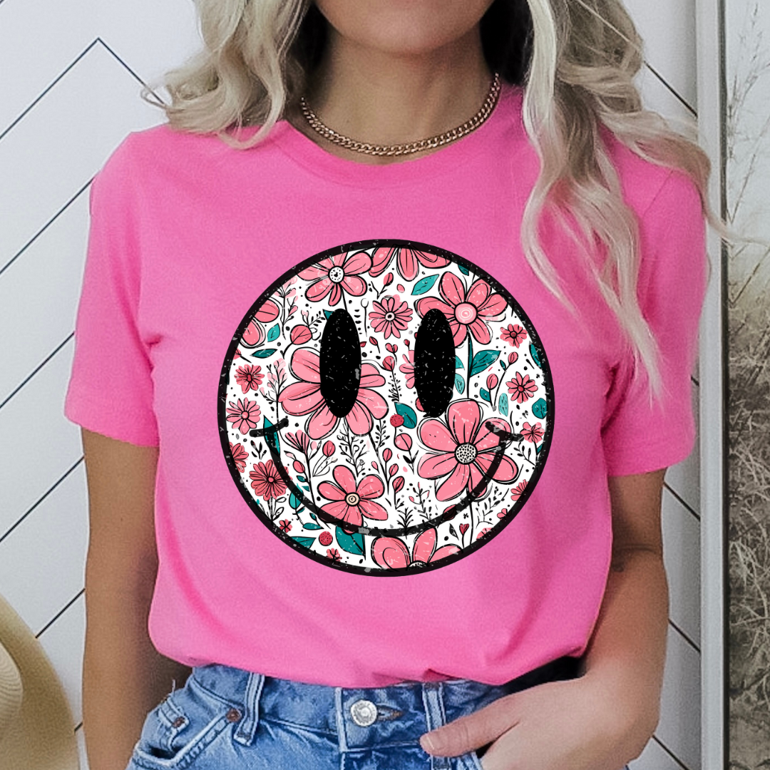 Retro Happy Flowers READY TO PRESS DTF TRANSFER