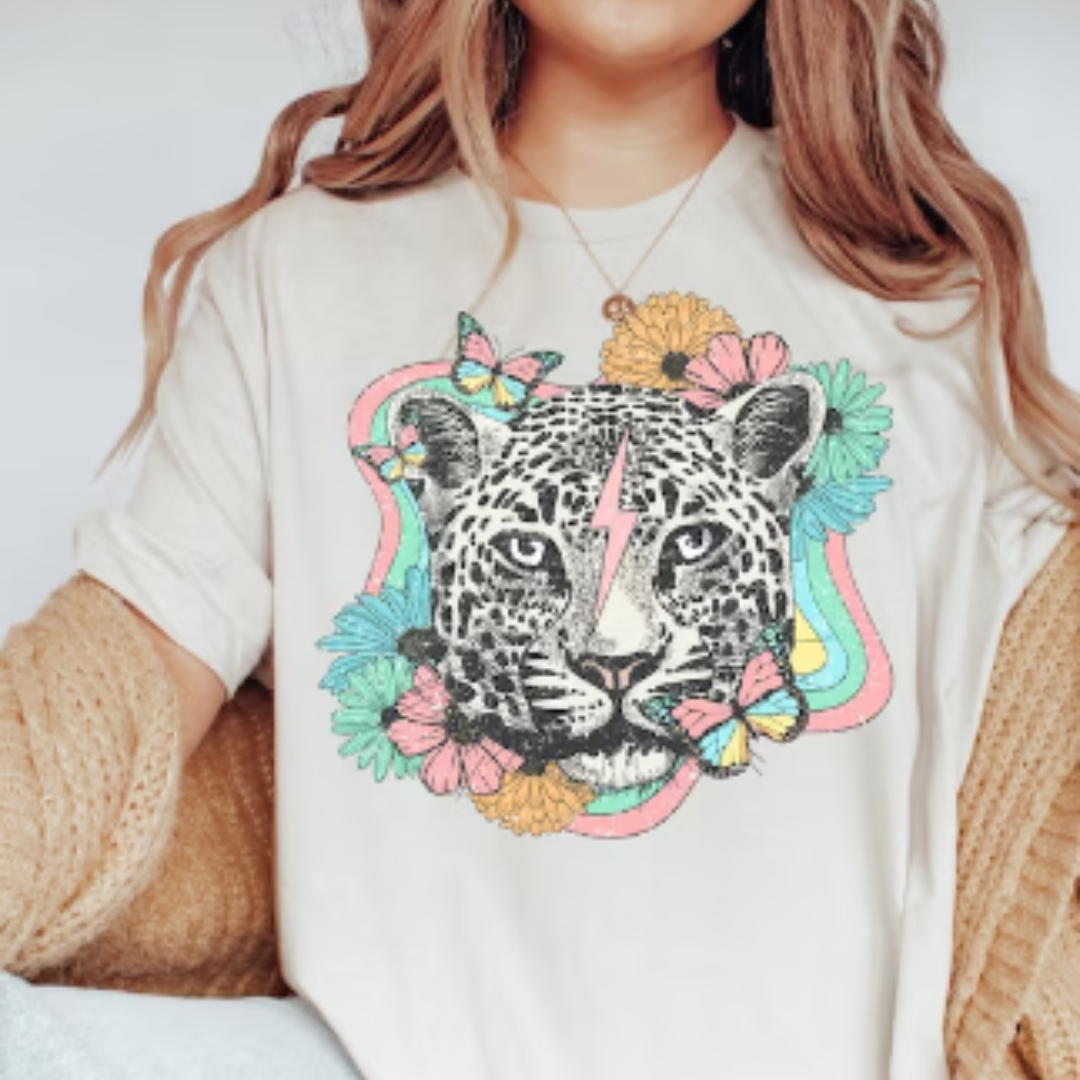 Retro Leopard READY TO PRESS DTF TRANSFER