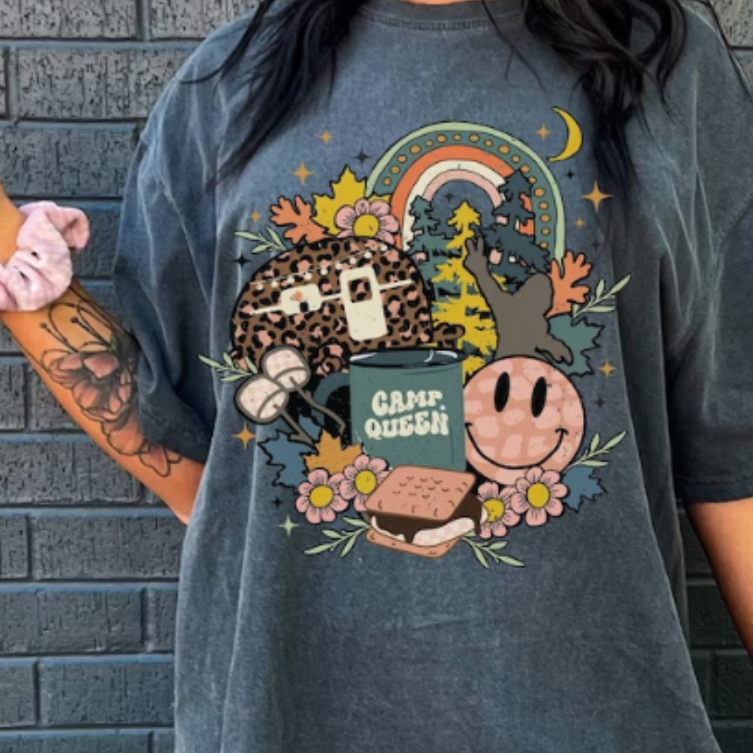 Camp Queen READY TO PRESS DTF TRANSFER