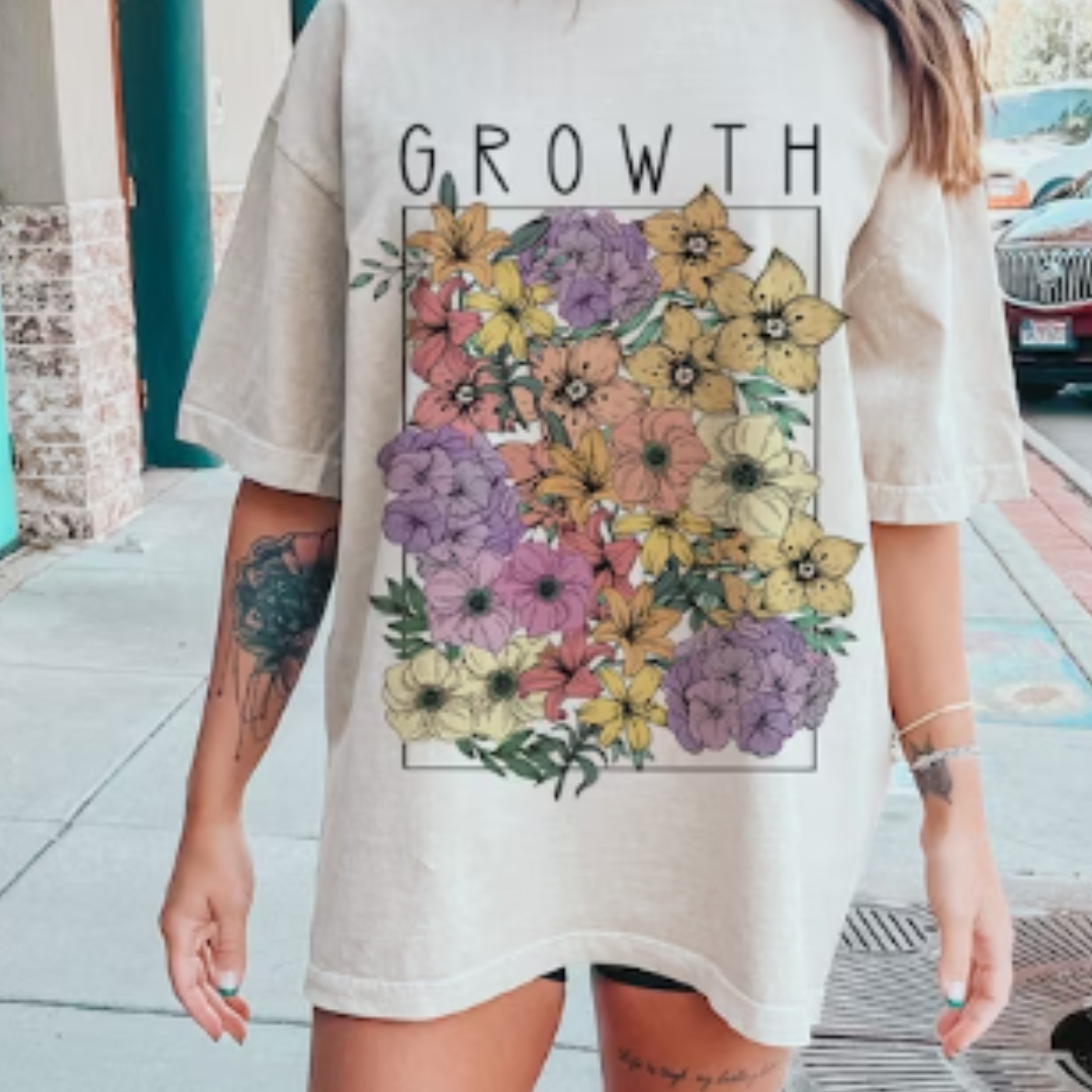 Growth READY TO PRESS DTF TRANSFER