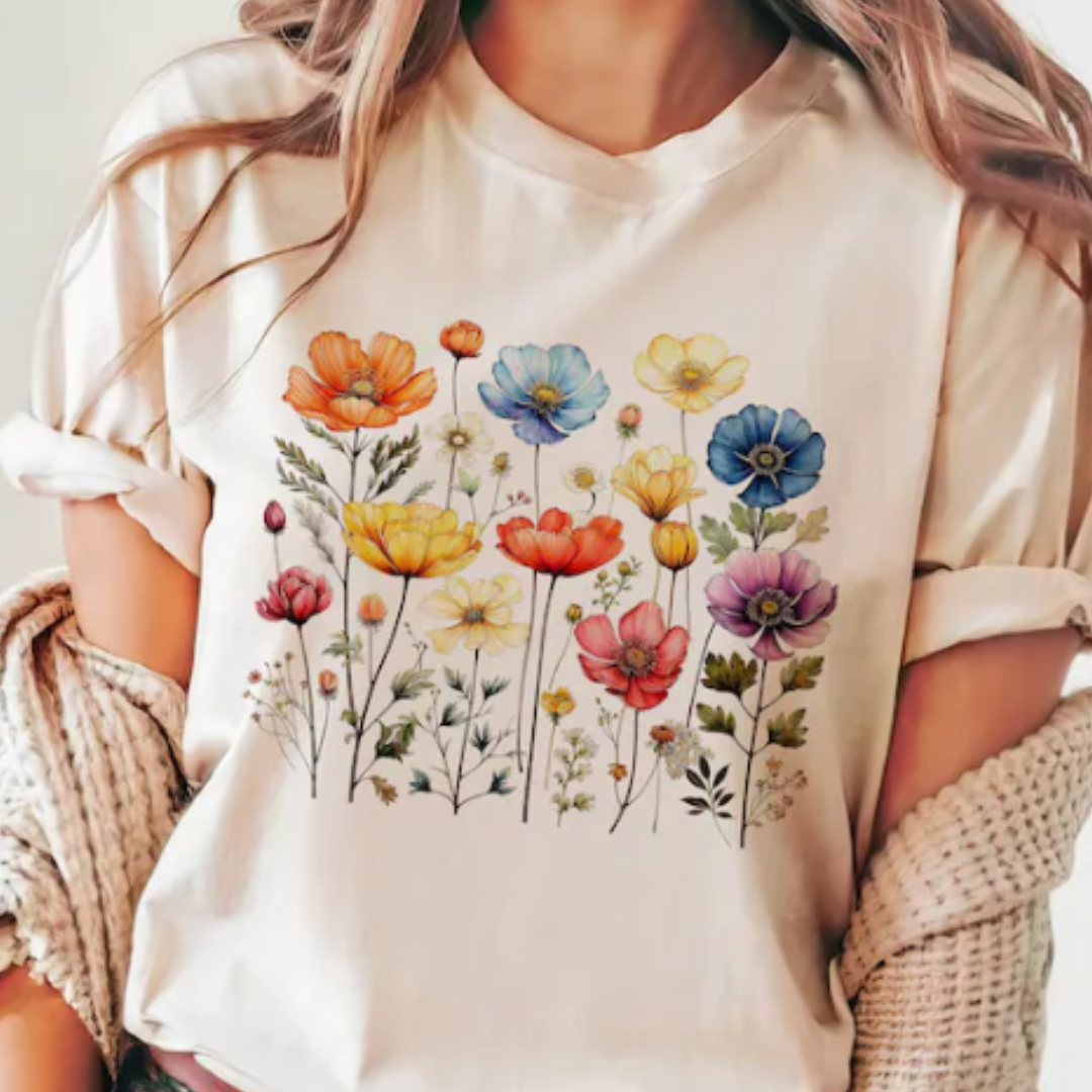 Spring Wildflowers READY TO PRESS DTF TRANSFER