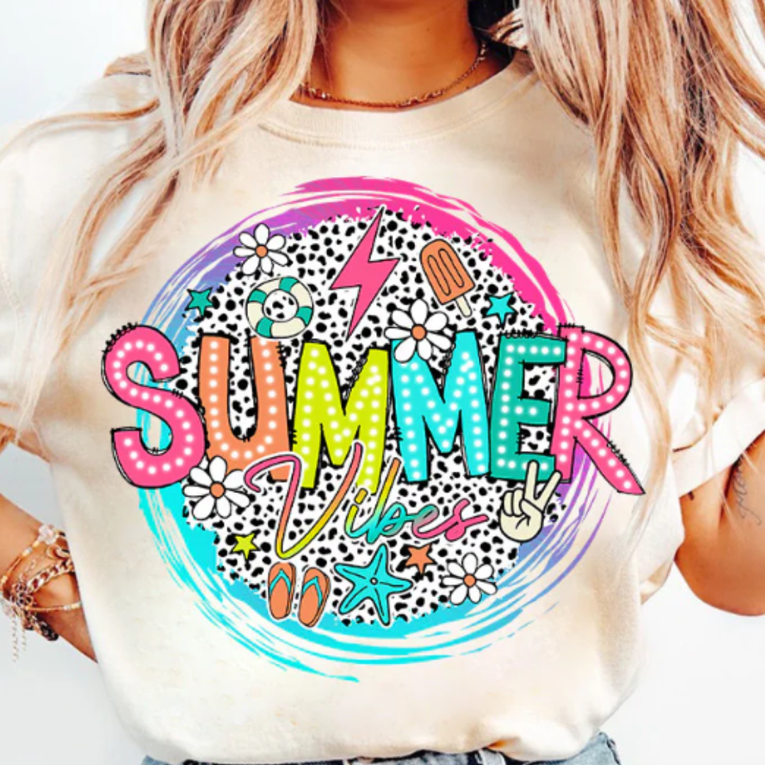 Summer Vibes READY TO PRESS DTF TRANSFER