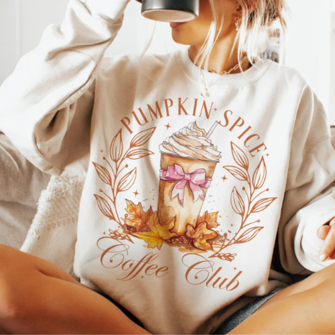 Pumpkin Spice Coffee Club READY TO PRESS DTF TRANSFER