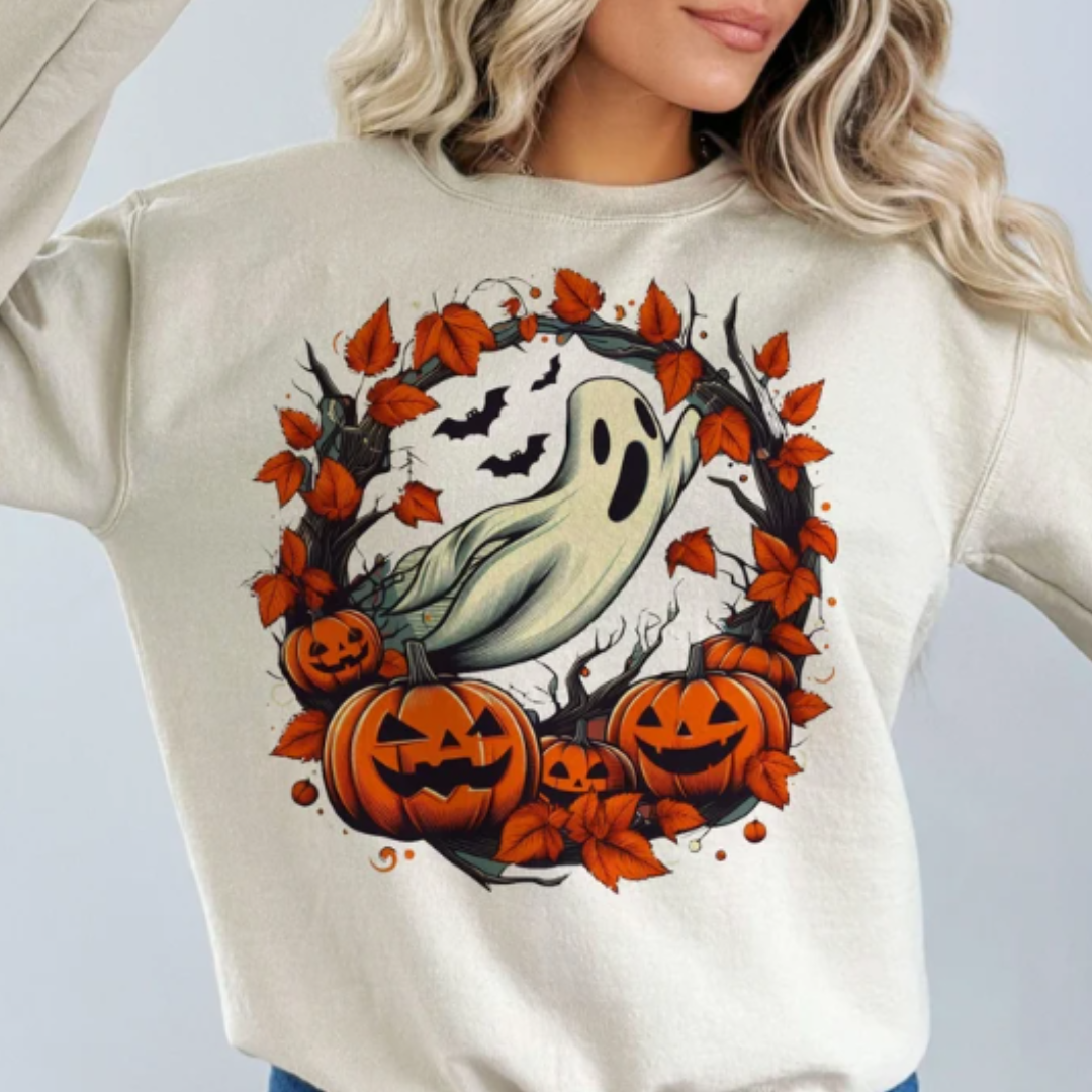 Pumpkins and Ghosts READY TO PRESS DTF TRANSFER