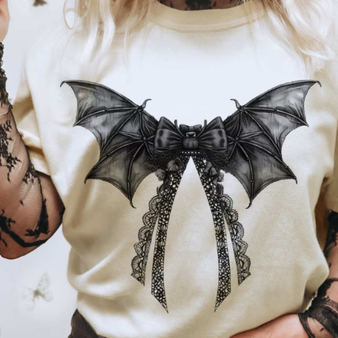 Bat Bow READY TO PRESS DTF TRANSFER