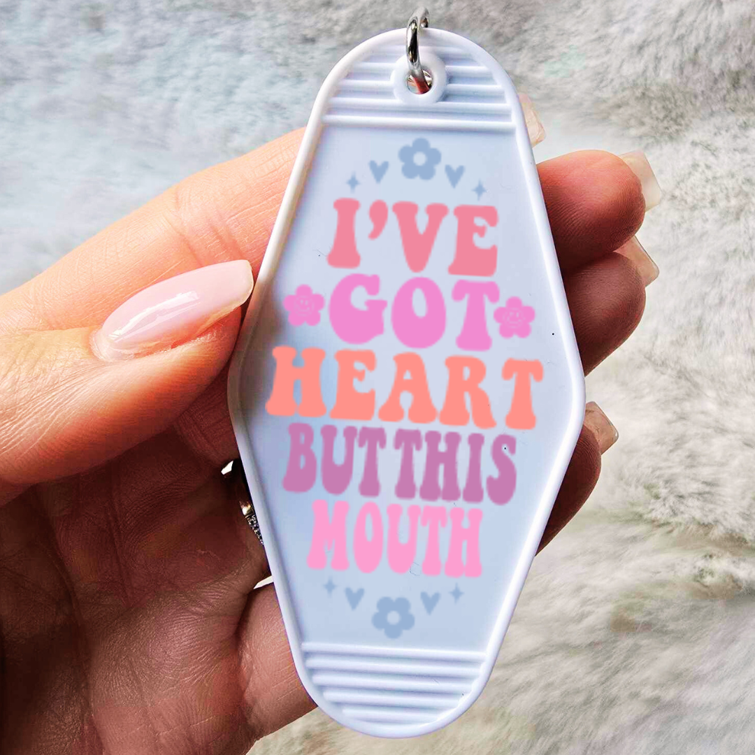 I'VE GOT HEART UV DTF MOTEL KEY STICKER
