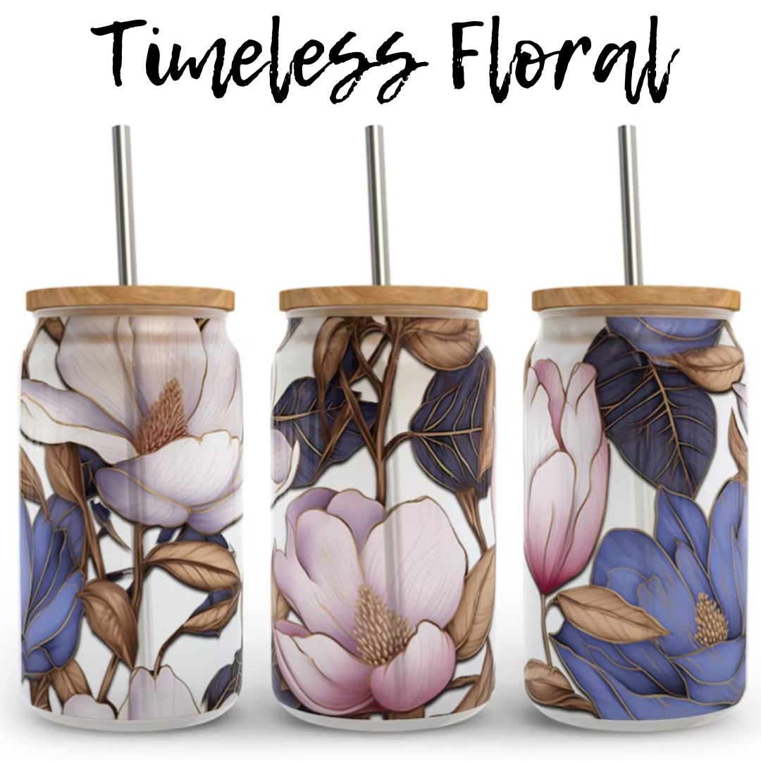 Timeless Floral UV DTF 16OZ CUP WRAP