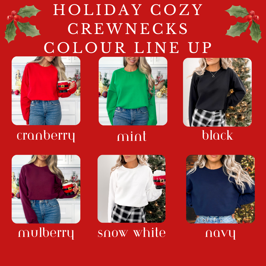 Festive Chickens Cozy Unisex Crewneck