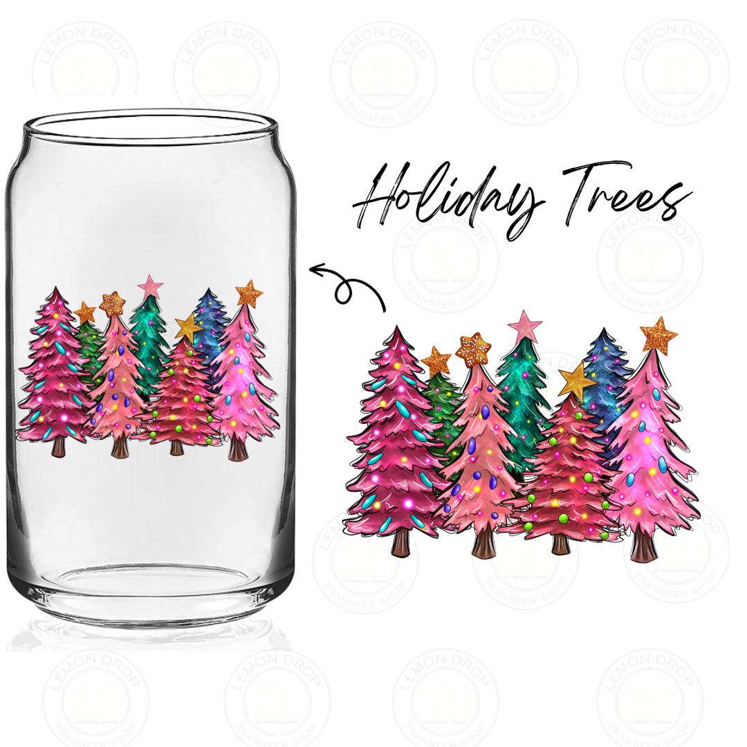 Holiday Trees DOUBLE-SIDED UV DTF STICKER