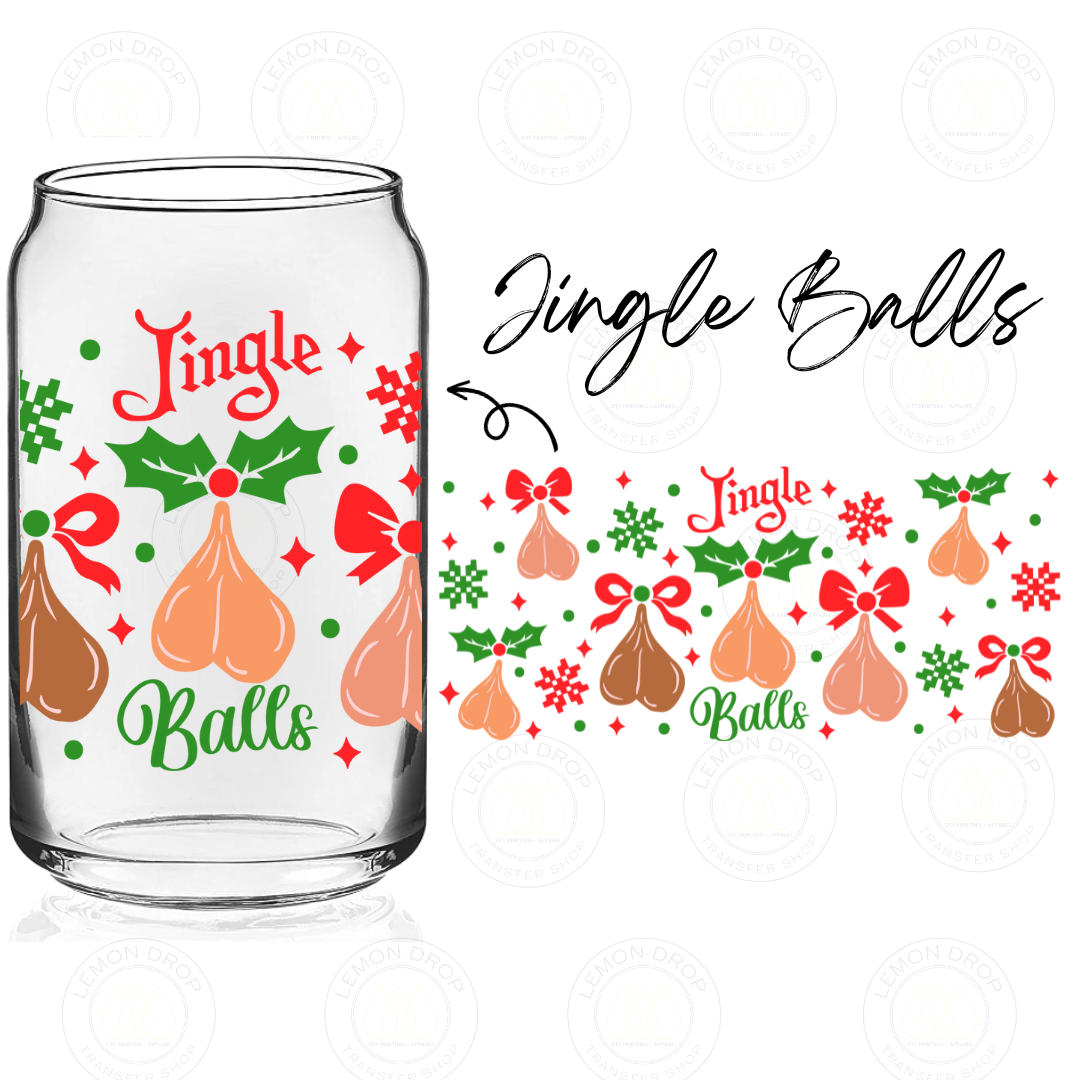 Jingle Balls UV DTF 16OZ CUP WRAP
