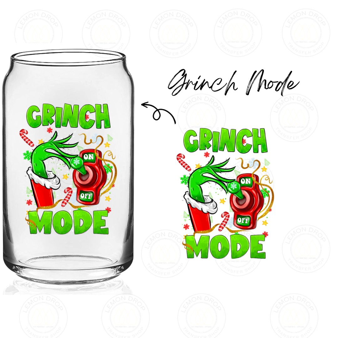 Grinch Mode DOUBLE-SIDED UV DTF STICKER