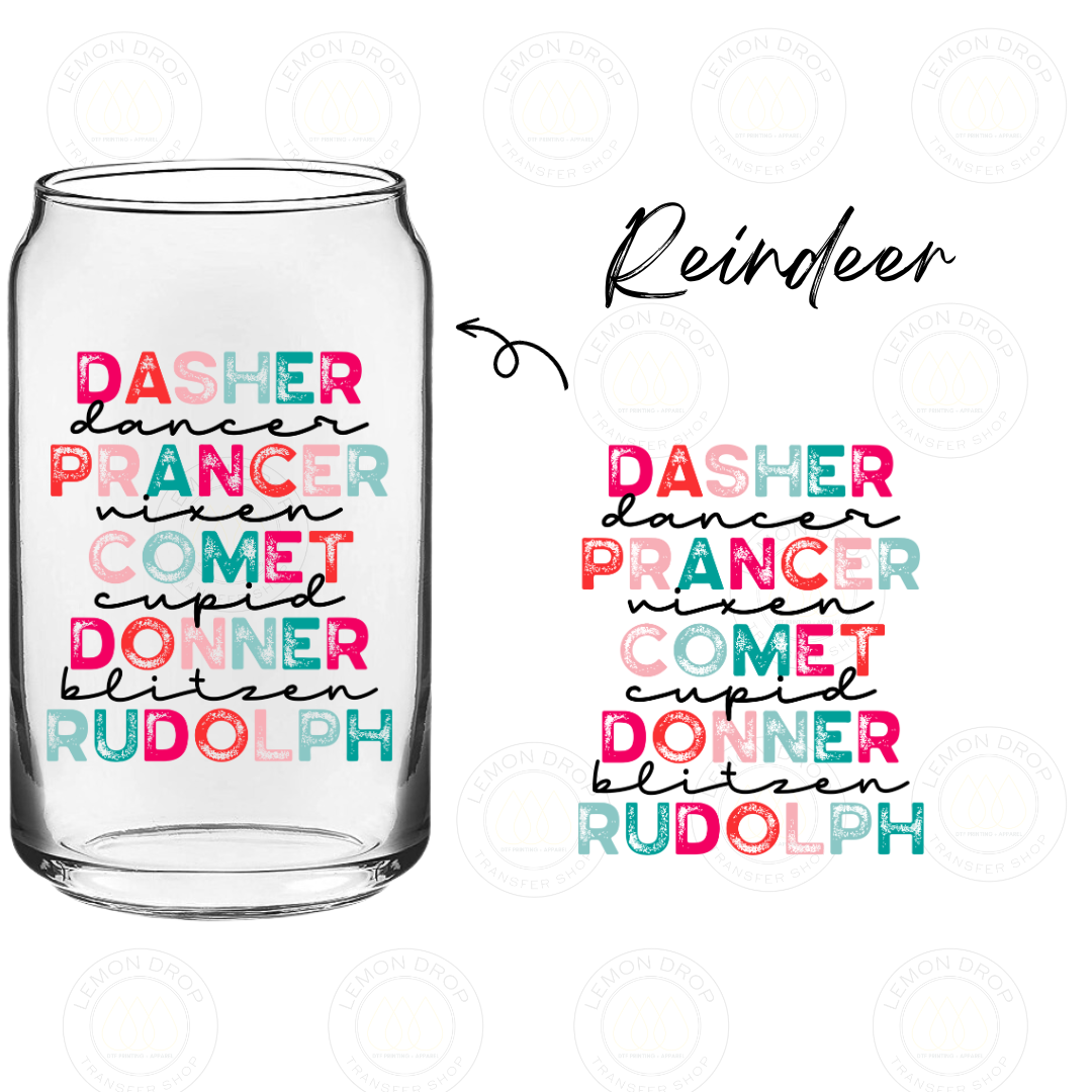 Reindeer DOUBLE-SIDED UV DTF STICKER