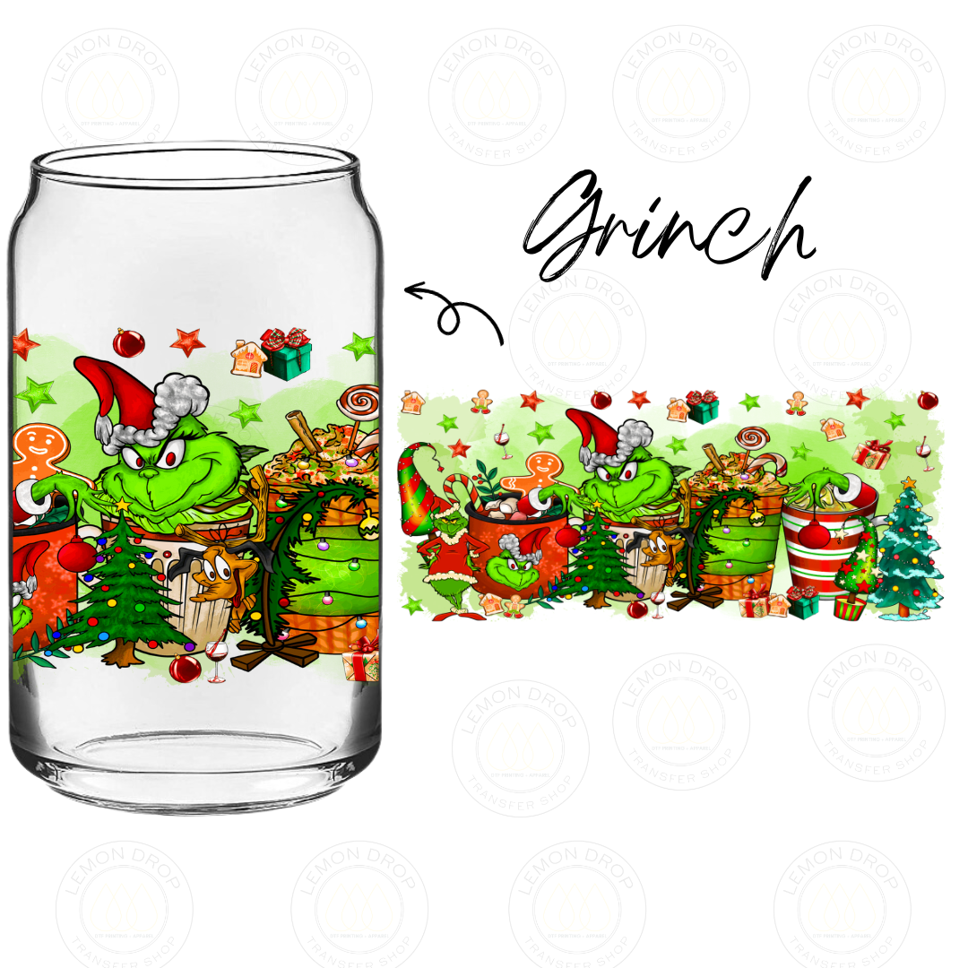 Grinch UV DTF 16OZ CUP WRAP