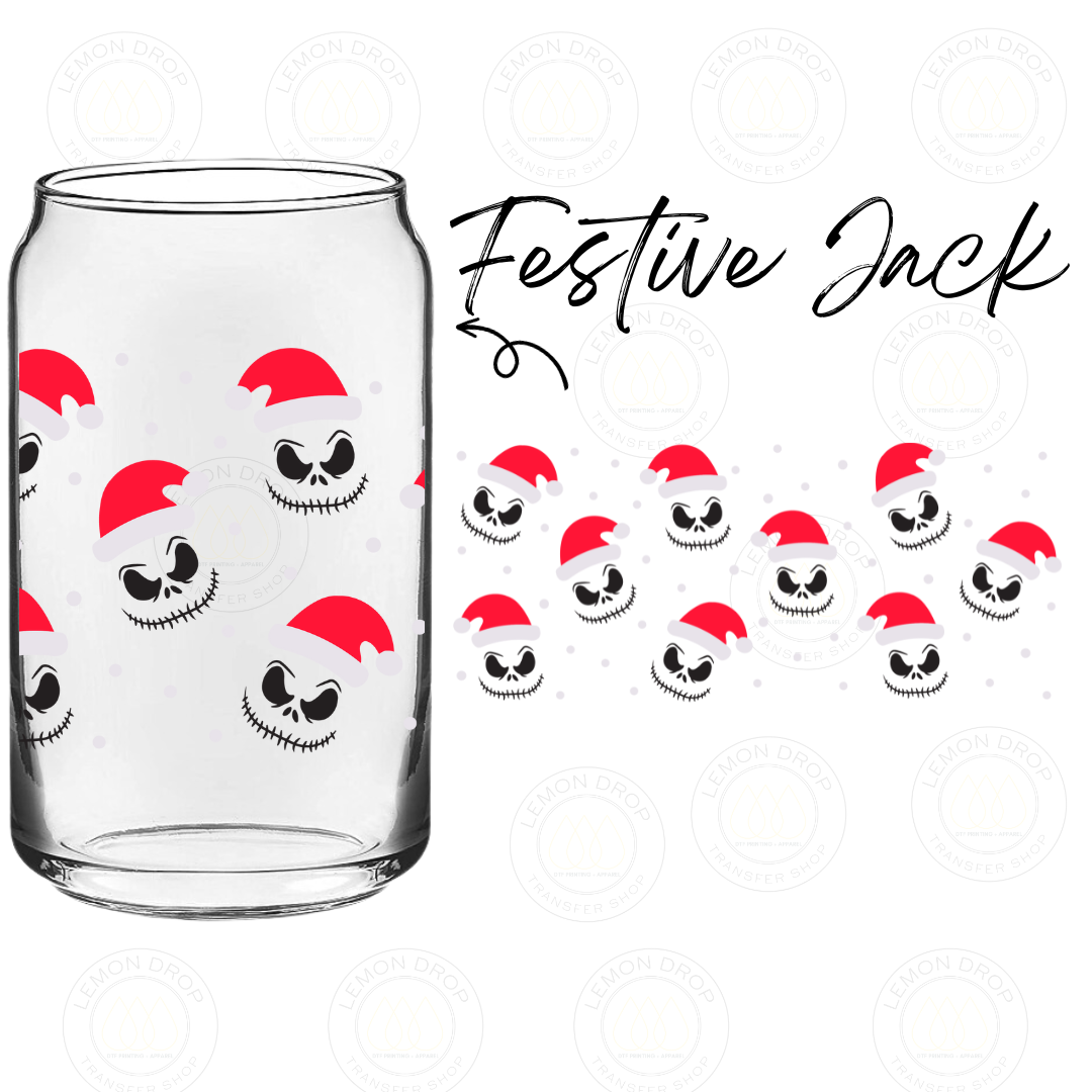 Festive Jack UV DTF 16OZ CUP WRAP