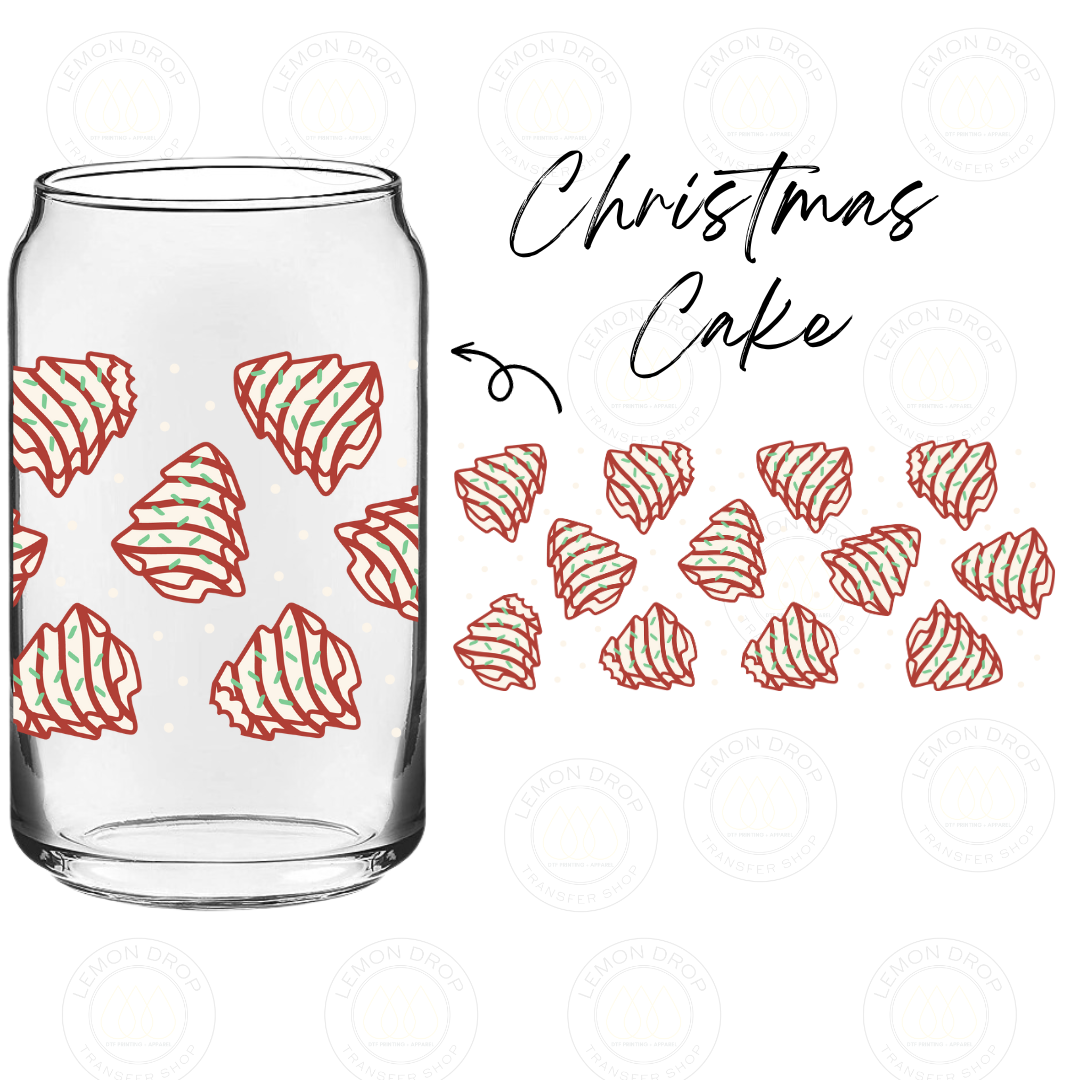 Christmas Cake UV DTF 16OZ CUP WRAP