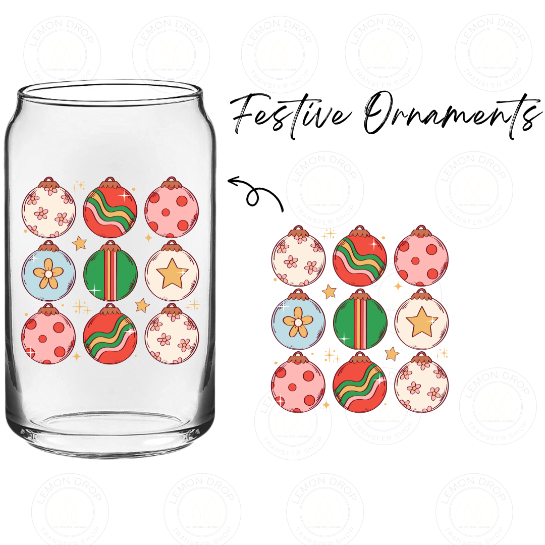 Festive Ornaments UV DTF STICKER
