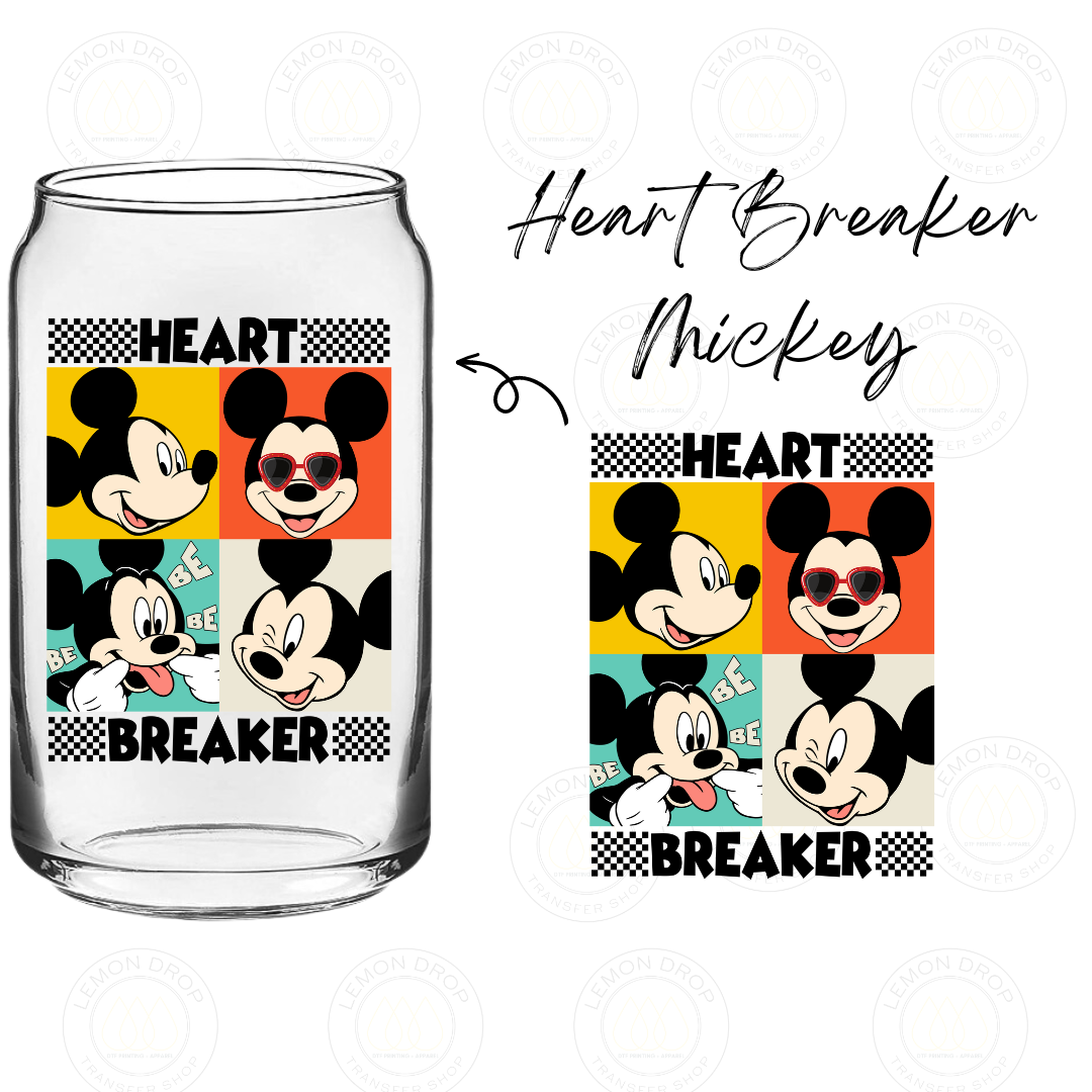 Heart Breaker Mickey UV DTF STICKER