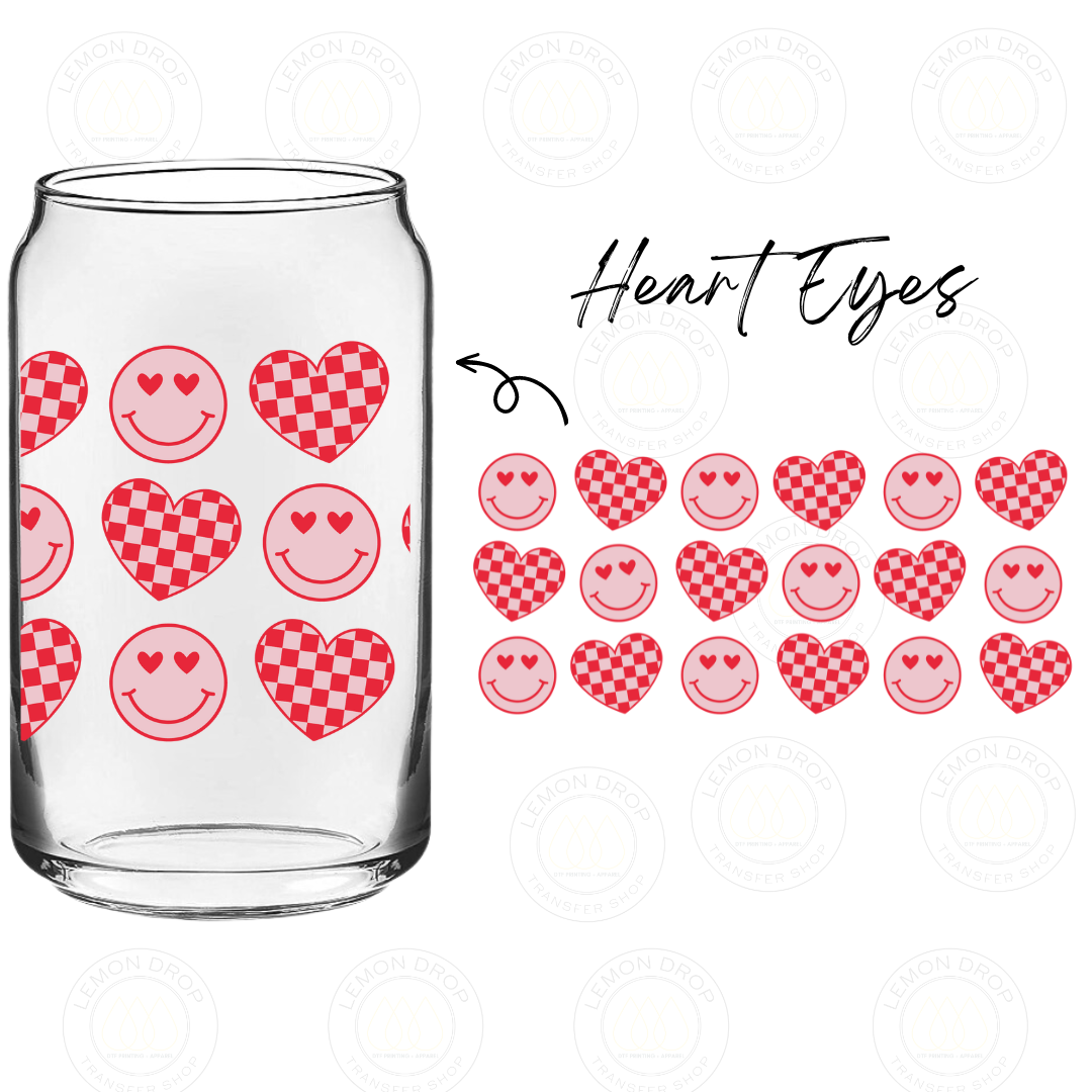 Heart Eyes UV DTF 16OZ CUP WRAP