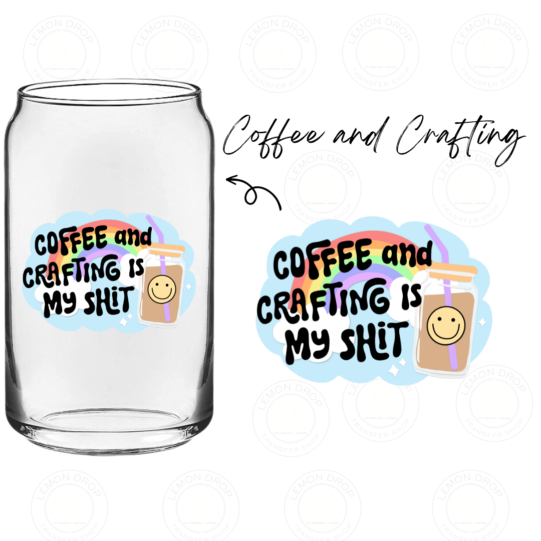 Coffee and Crafting UV DTF STICKER