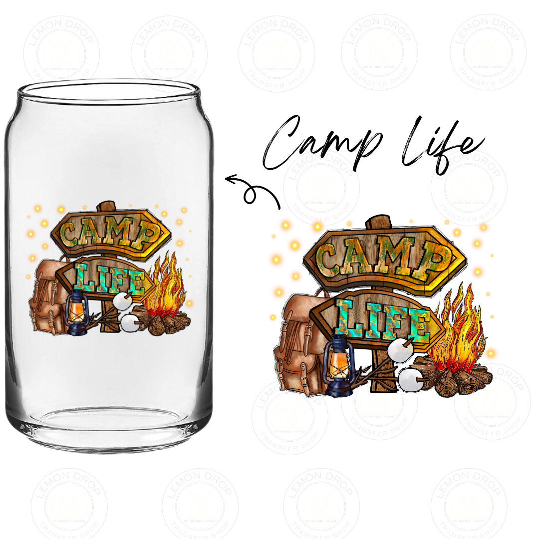 Camp Life UV DTF STICKER