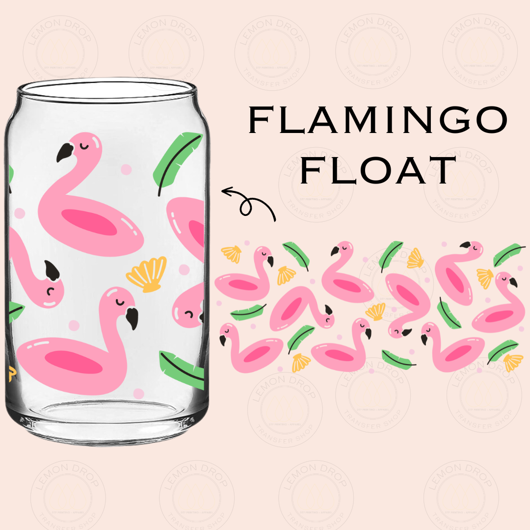 FLAMINGO FLOAT DTF 16OZ CUP WRAP