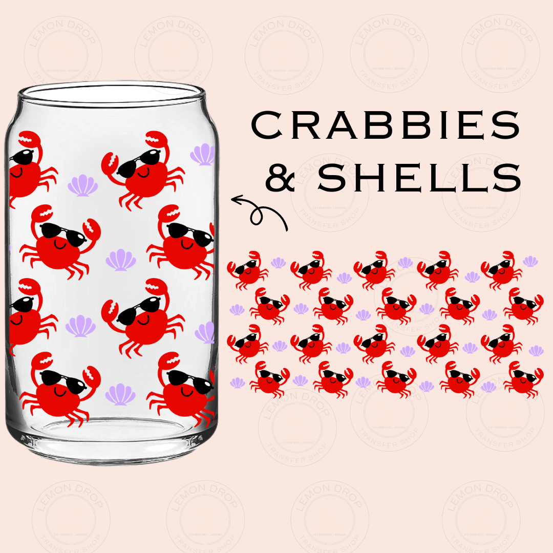 CRABBIES & SEASHELLS DTF 16OZ CUP WRAP