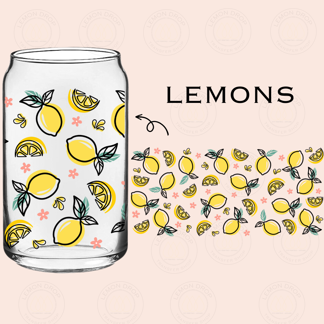 LEMONS DTF 16OZ CUP WRAP