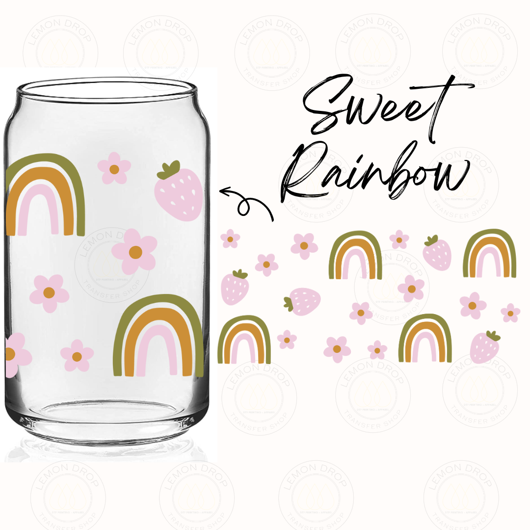 Sweet Rainbow UV DTF 16OZ CUP WRAP