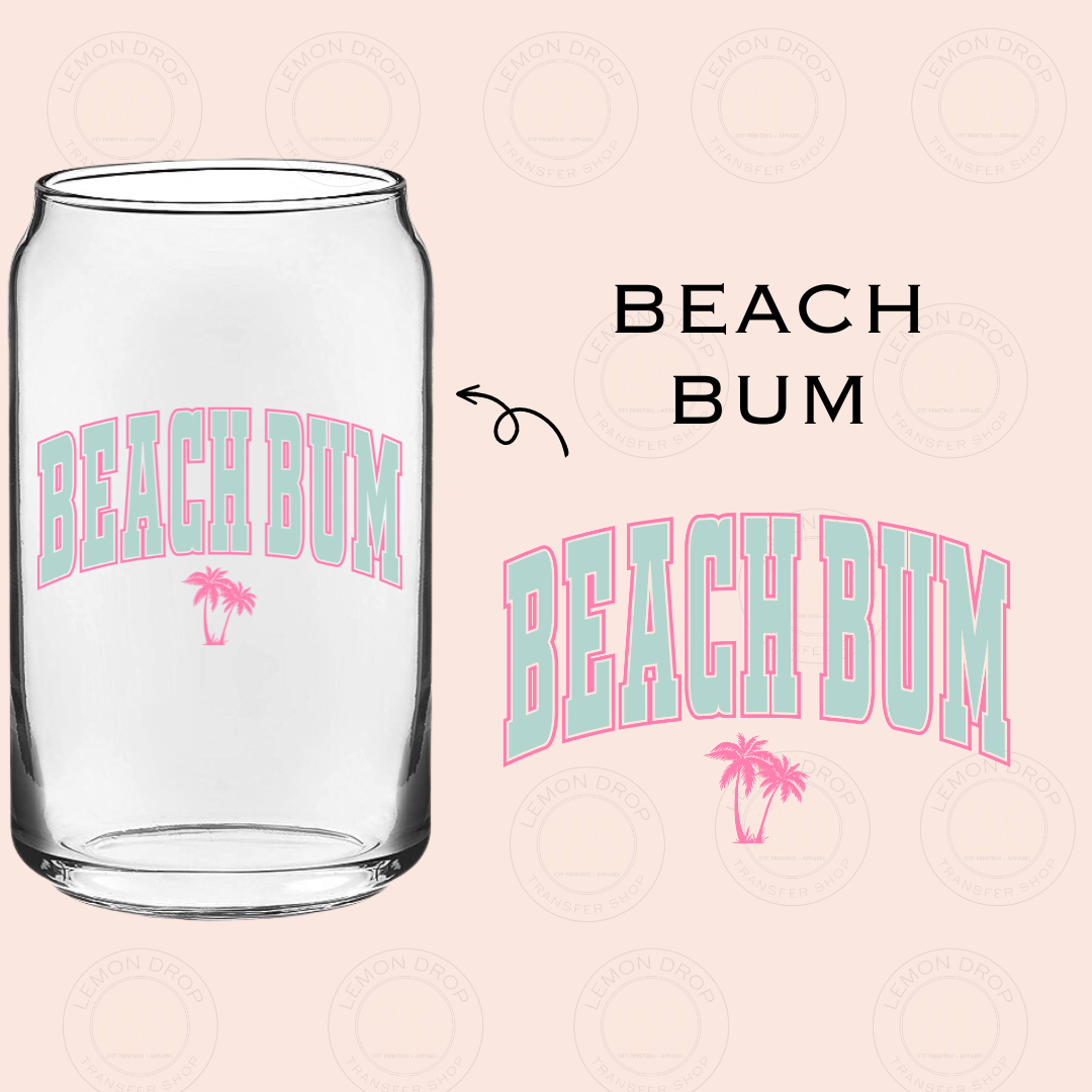 BEACH BUM UV DTF STICKER