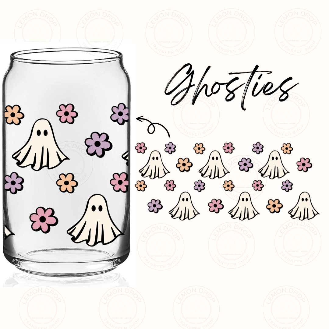 Ghosties UV DTF 16OZ CUP WRAP