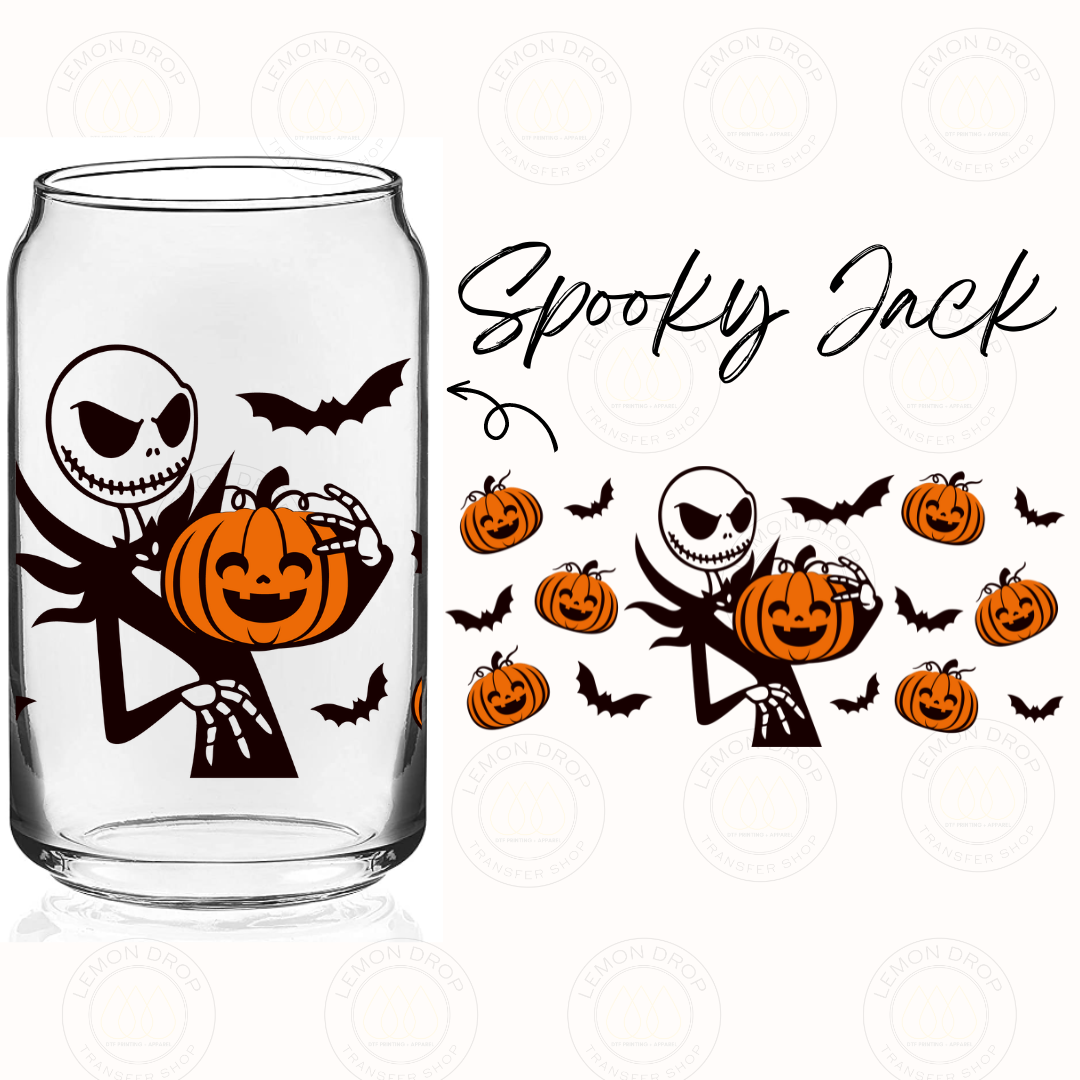 Spooky Jack UV DTF 16OZ CUP WRAP