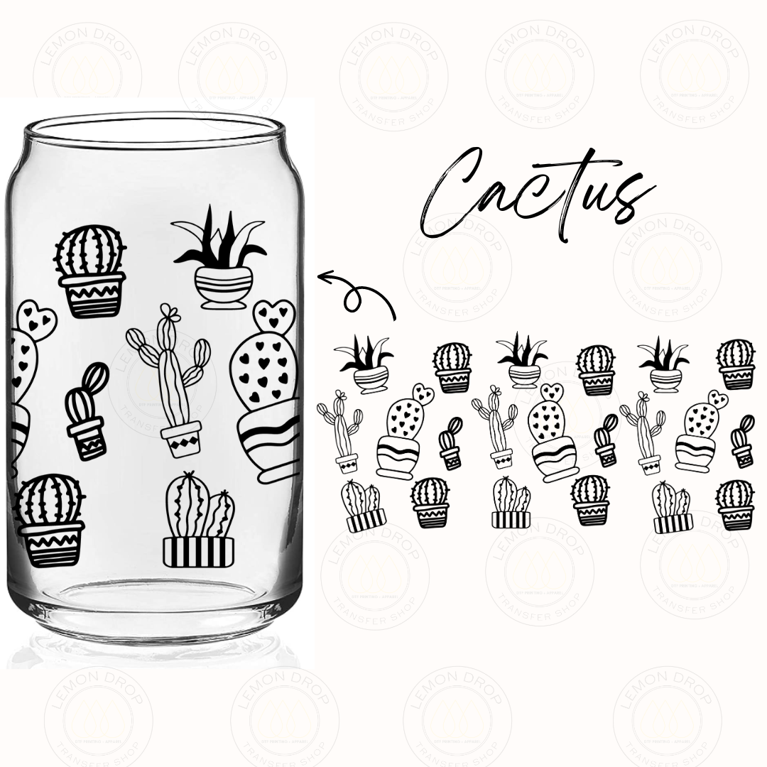 Cactus UV DTF 16OZ CUP WRAP