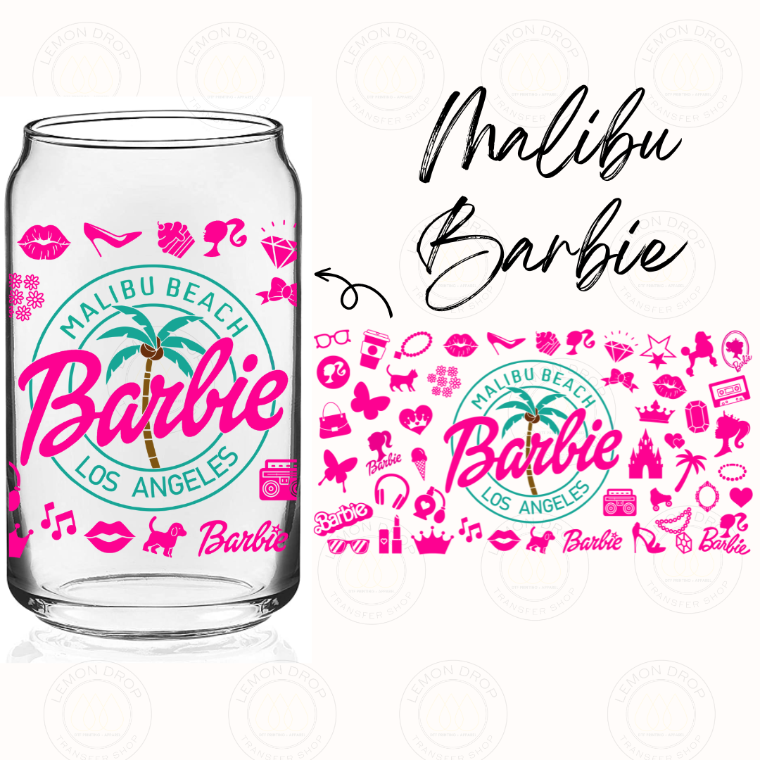 Malibu Barbie UV DTF 16OZ CUP WRAP