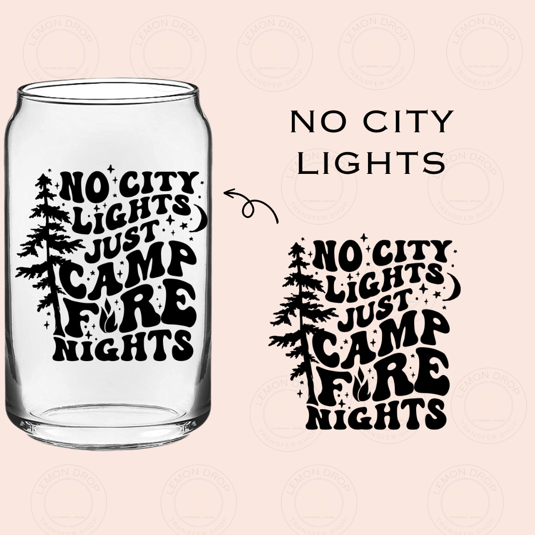 NO CITY LIGHTS UV DTF STICKER