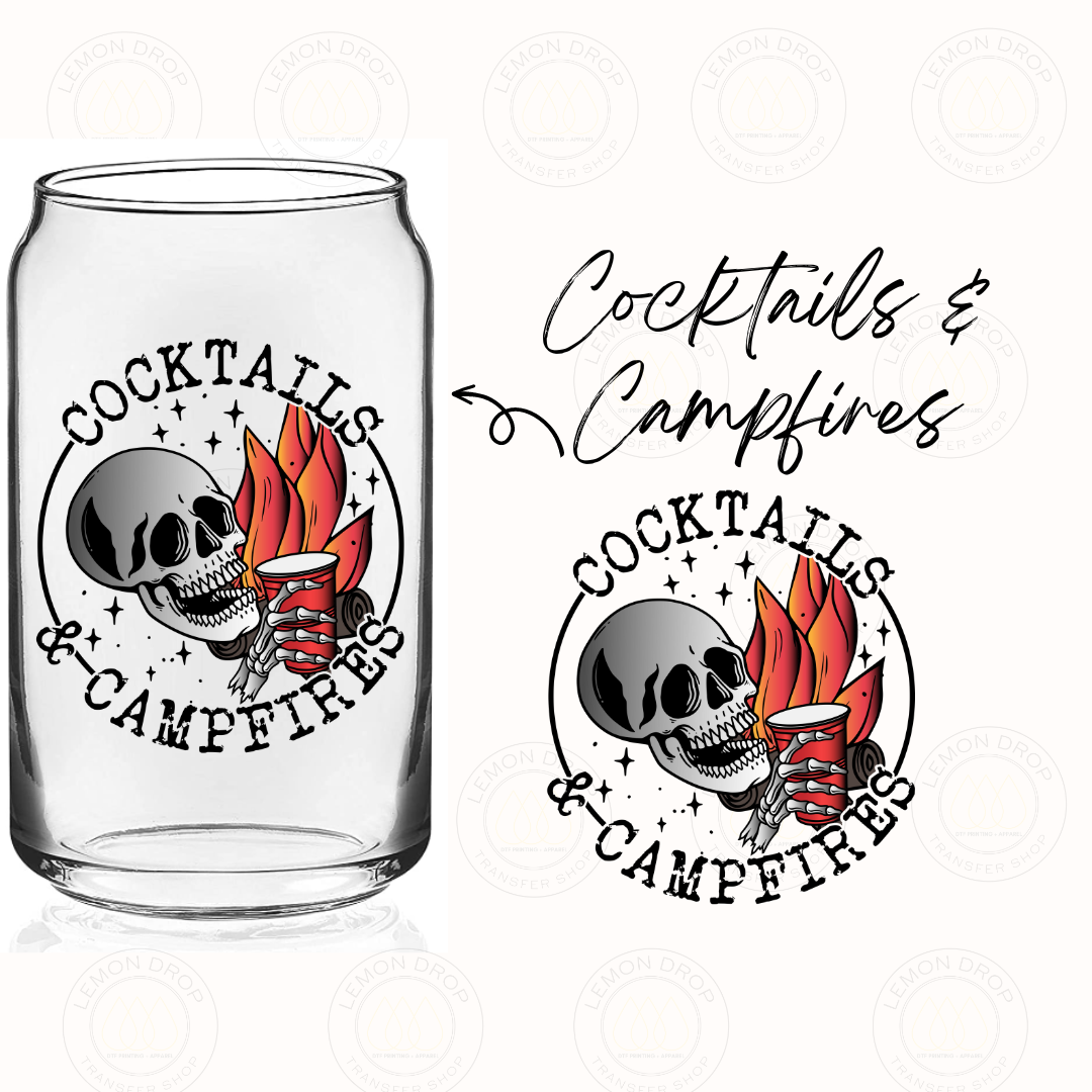 Cocktails & Campfires UV DTF STICKER