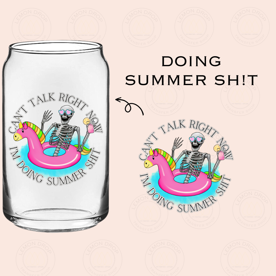 DOING SUMMER SH!T UV DTF STICKER