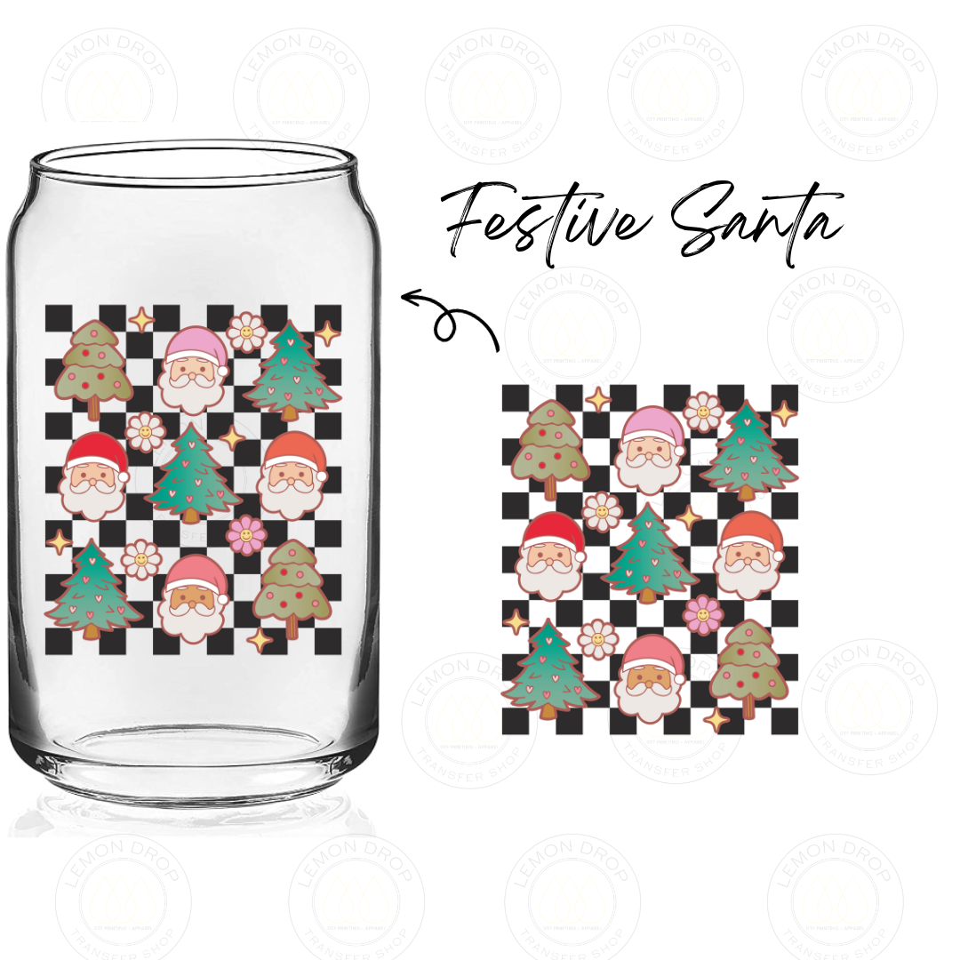 Festive Santa - UV DTF STICKER